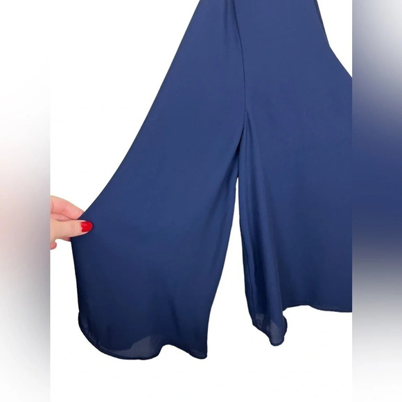 Zara • Lace Up Back Chiffon Kimono Sleeve Blouse - Picture 5 of 8